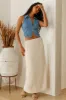 SEVEN WONDERS Picilo Long Midi Skirt Stone sold by Fortunate One