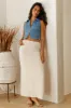 SEVEN WONDERS Picilo Long Midi Skirt Stone sold by Fortunate One