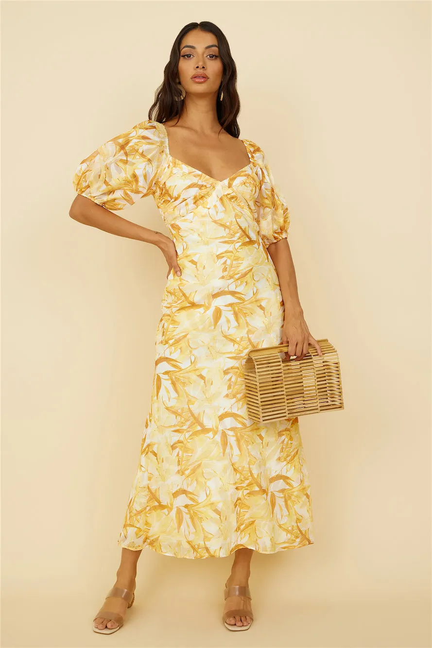 Spontaneous Maxi Dress Yellow sold by Fortunate One