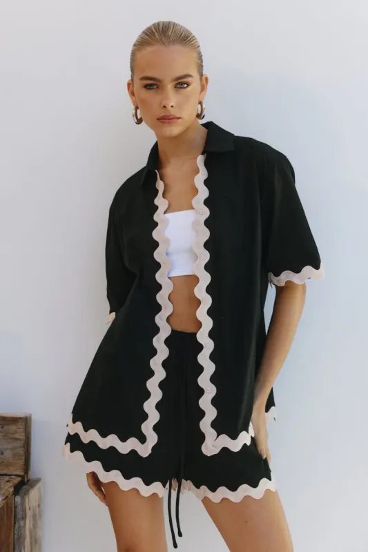 SEVEN WONDERS Harry Shirt Black sold by Fortunate One