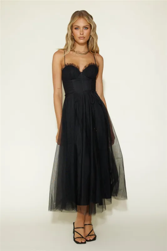 Diana Maxi Dress Black sold by Fortunate One