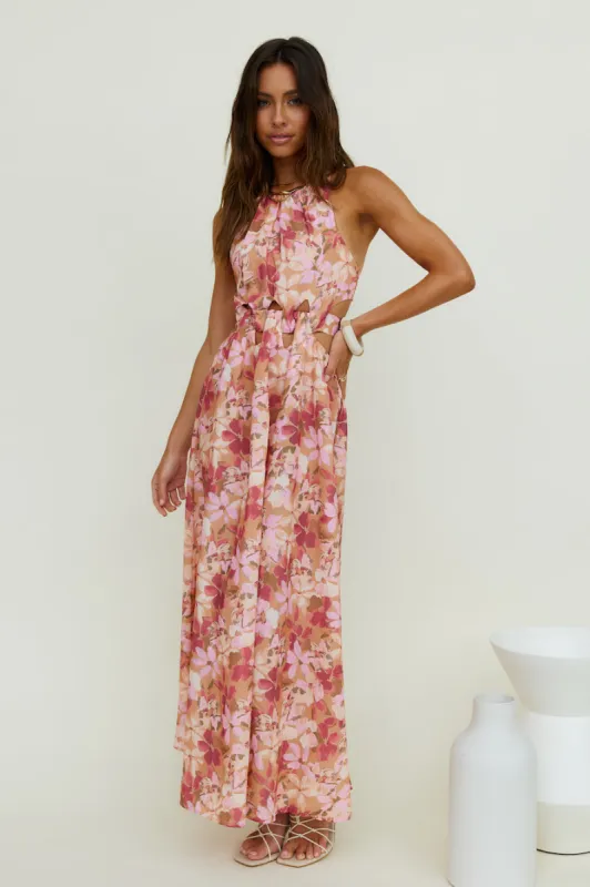 By The Breakwater Maxi Dress Brown sold by Fortunate One