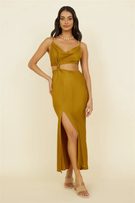 Artemis Midi Dress Brown sold by Fortunate One