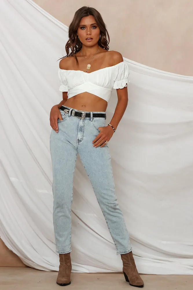 Eyes Like The Earth Crop Top White sold by Fortunate One product image thumbnail 5