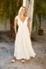 Blossoming Love Maxi Dress White sold by Fortunate One