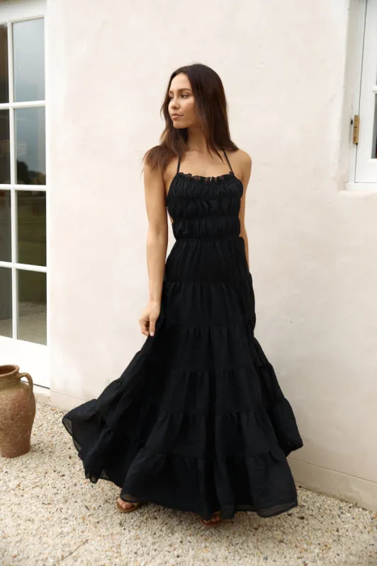 Renaissance Art Maxi Dress Black sold by Fortunate One