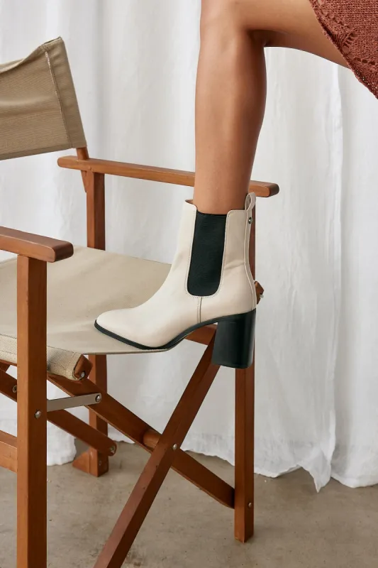 VERALI Link Chelsea Gusset Boots Bone sold by Fortunate One