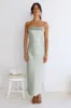 Gleam In Gold Maxi Dress Light Green sold by Fortunate One
