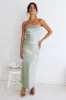 Gleam In Gold Maxi Dress Light Green sold by Fortunate One