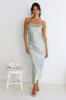 Gleam In Gold Maxi Dress Light Green sold by Fortunate One