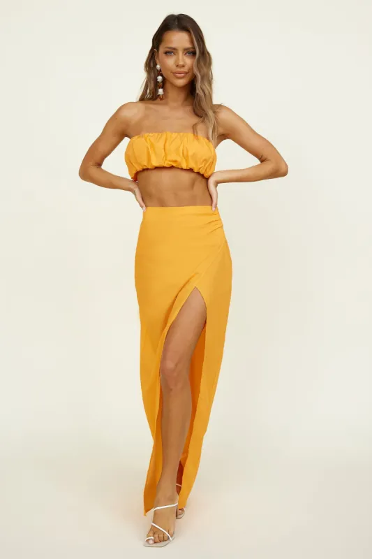 HELLO MOLLY Loving Memory Maxi Skirt Mango sold by Fortunate One