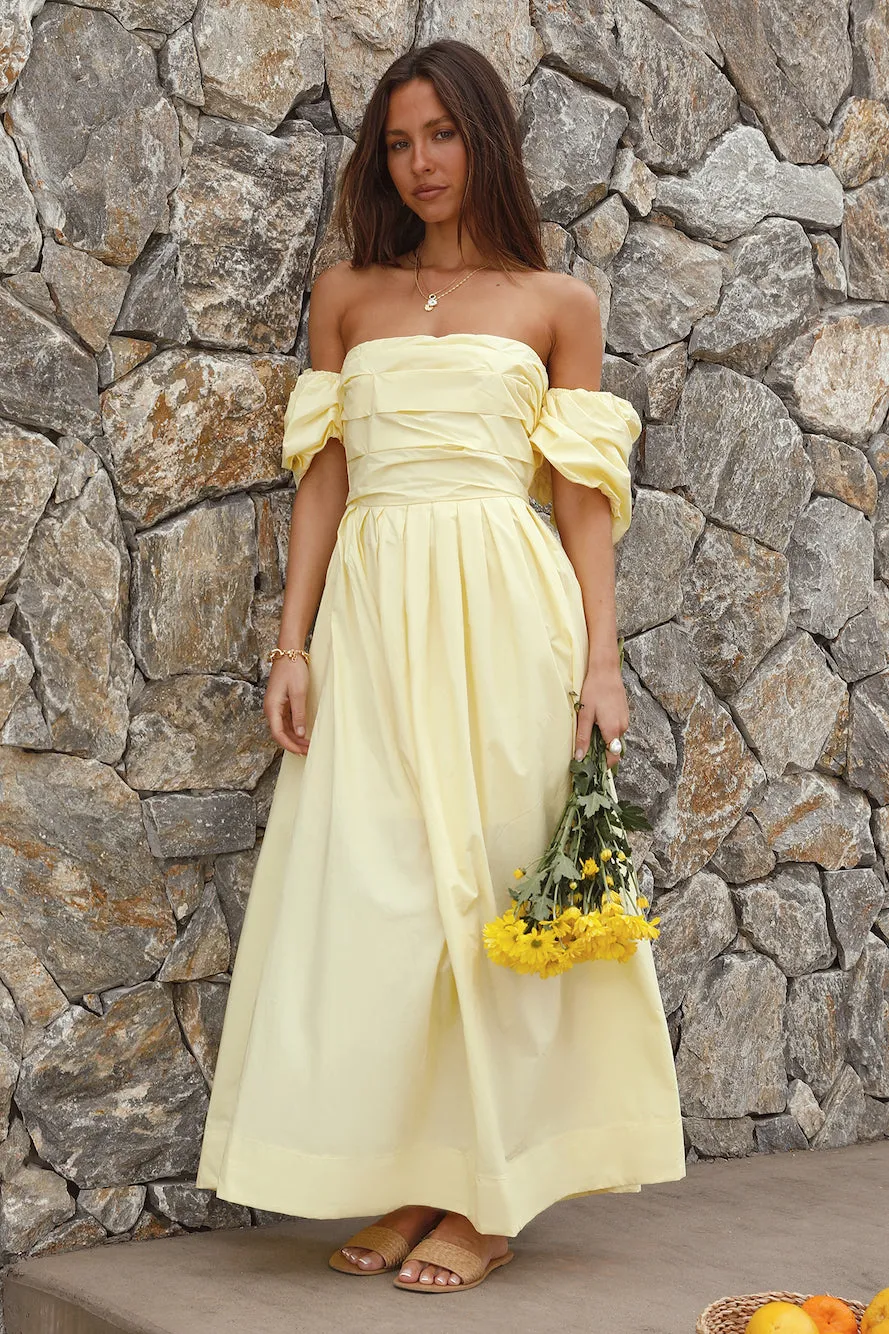 Bella Maxi Off-Shoulder Dress Yellow sold by Fortunate One product image thumbnail 2