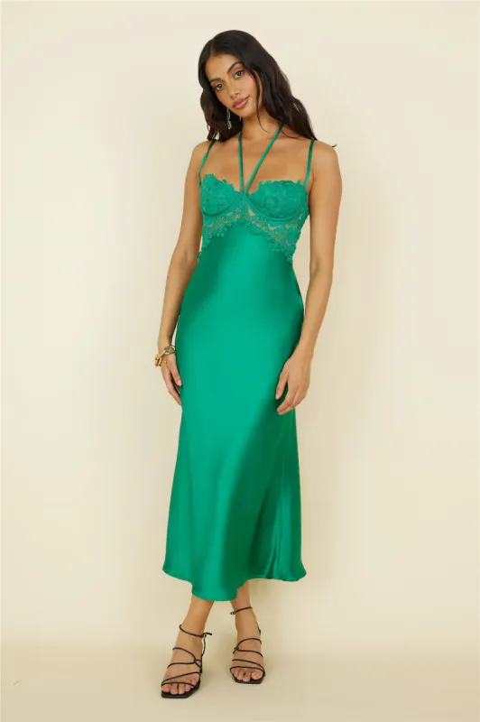 Sunday Brunch Maxi Dress Green sold by Fortunate One