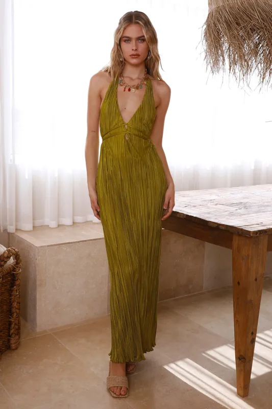 Above The Sky Maxi Dress Olive sold by Fortunate One