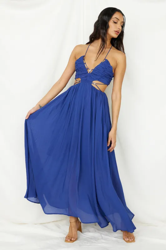 Sahara Journey Maxi Dress Navy sold by Fortunate One