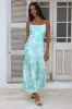 Paradise Dream Maxi Dress Blue Green sold by Fortunate One