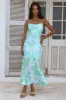 Paradise Dream Maxi Dress Blue Green sold by Fortunate One