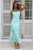 Paradise Dream Maxi Dress Blue Green sold by Fortunate One