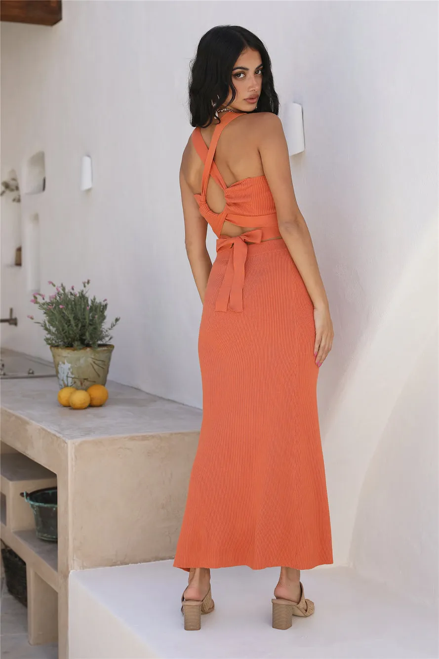 Pumpkin Spice Maxi Skirt Orange sold by Fortunate One product image thumbnail 4