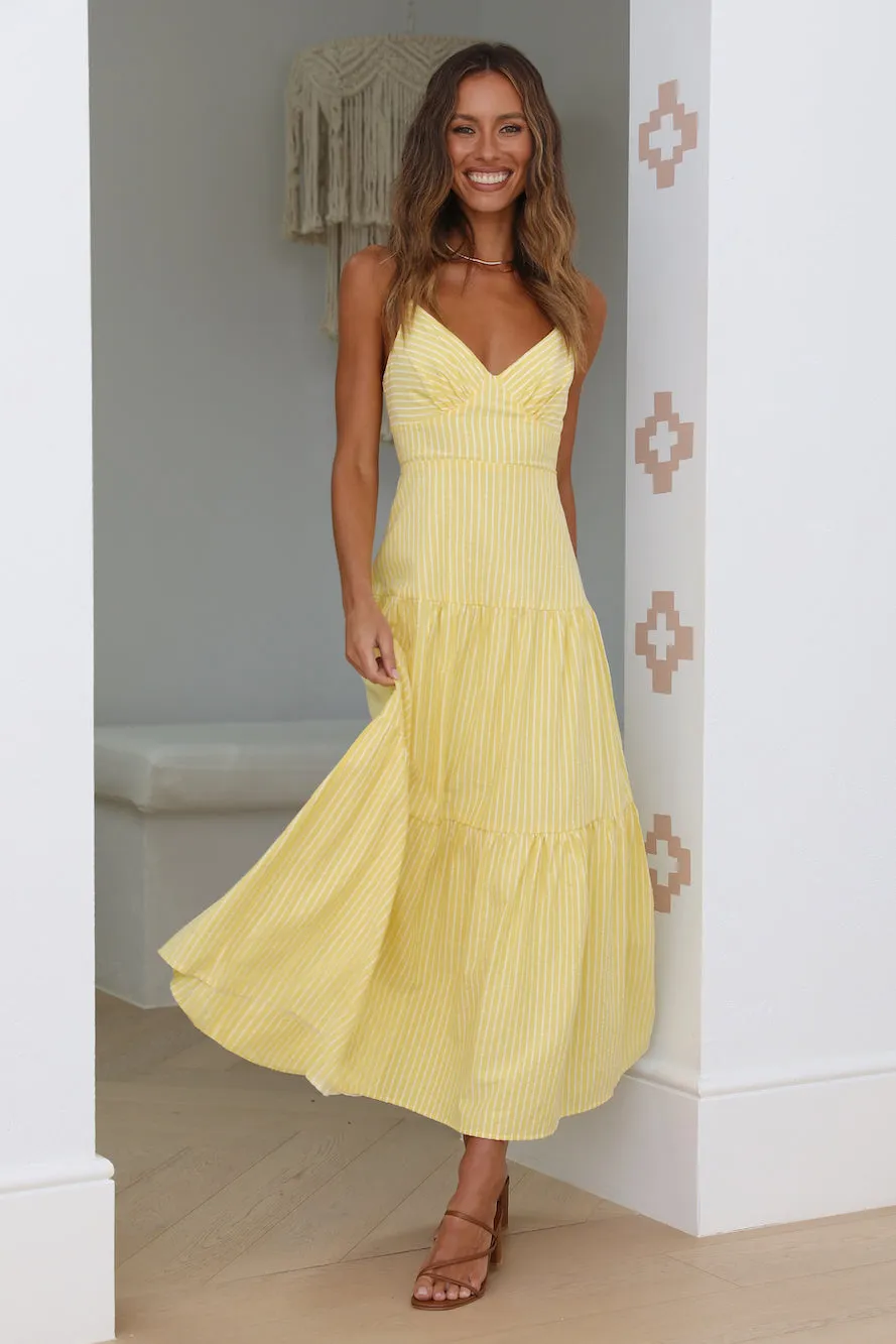 Summer Sun Maxi Dress Yellow sold by Fortunate One product image thumbnail 4