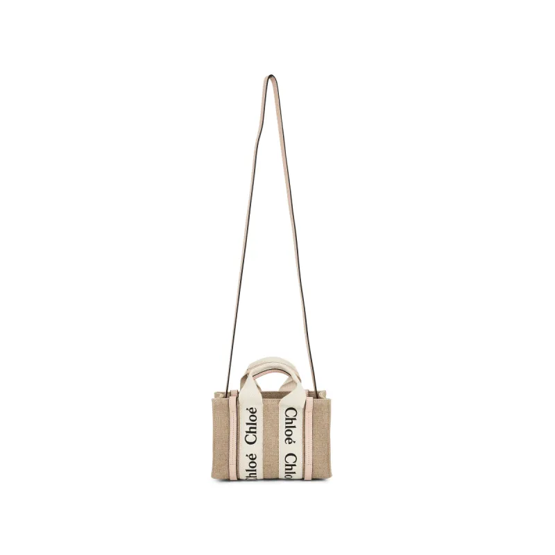 Mini Woody Tote Bag in Cement Pink sold by MARAIS