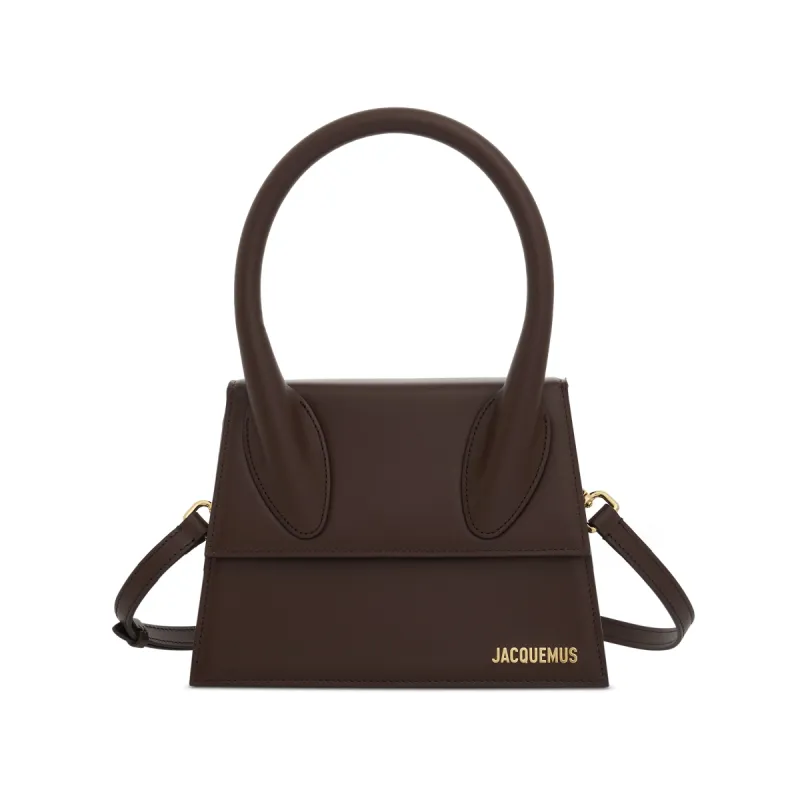 Le Grand Chiquito Leather Bag in Midnight Brown sold by MARAIS