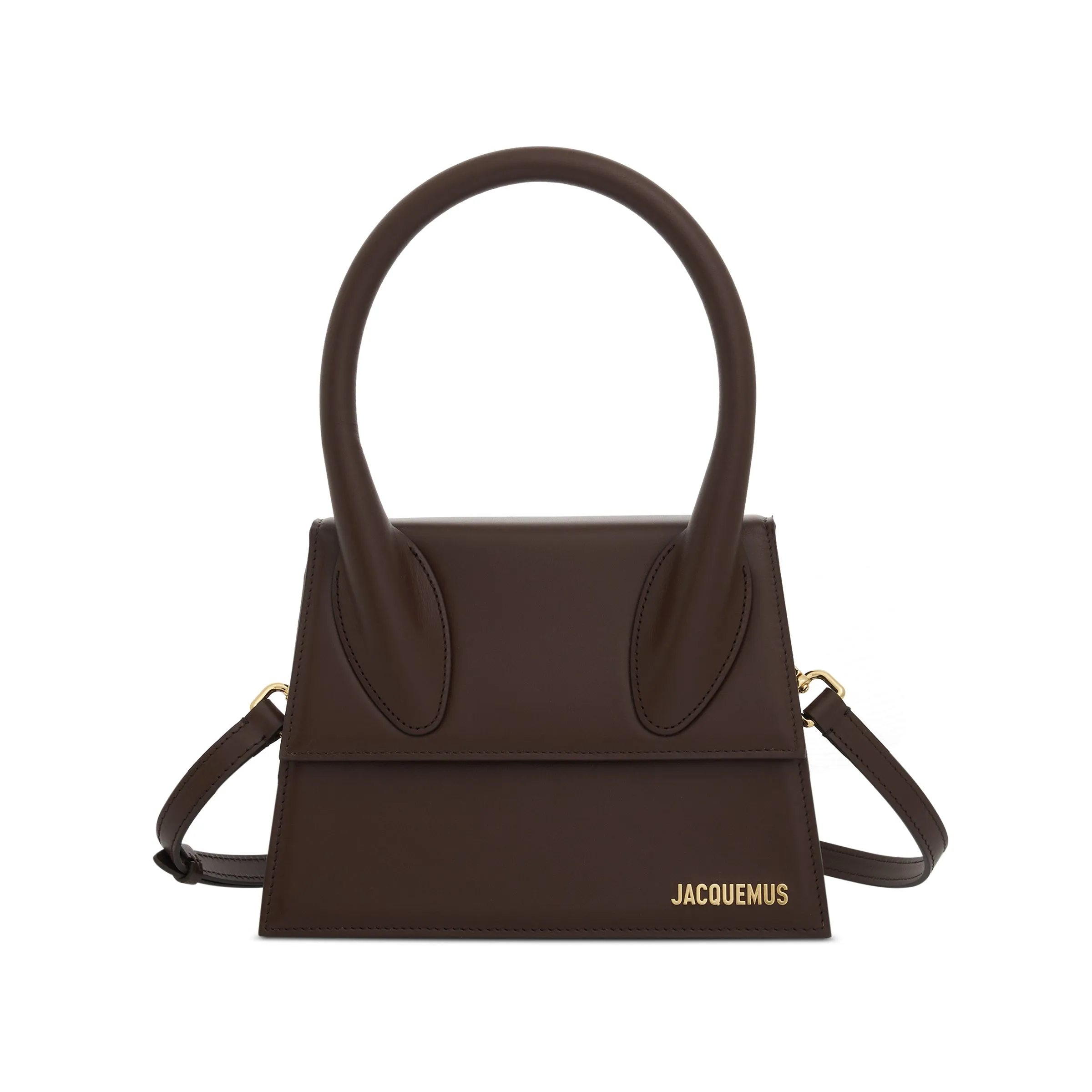 Le Grand Chiquito Leather Bag in Midnight Brown sold by MARAIS