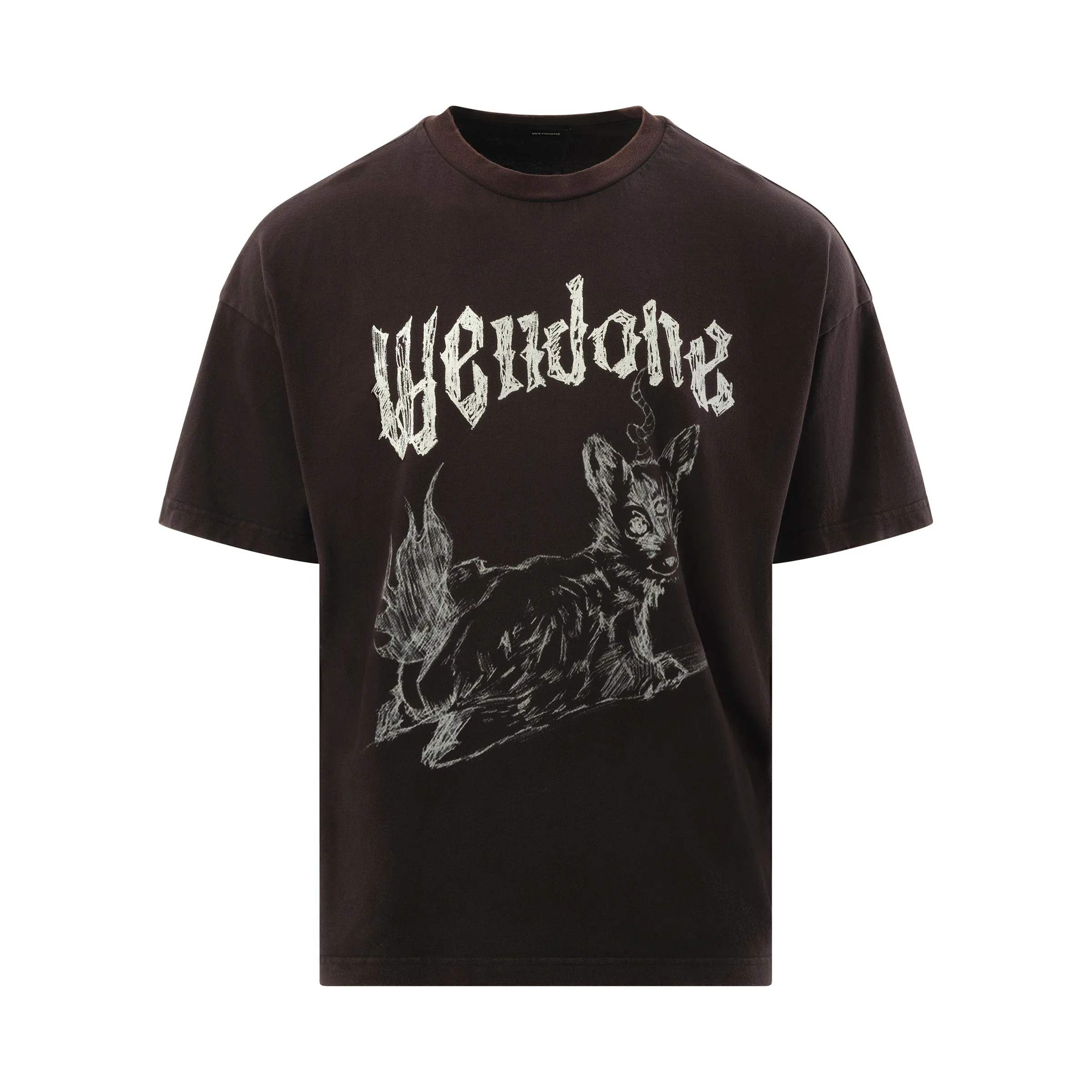 Print Bleached T-Shirt in Black sold by MARAIS product image thumbnail 2