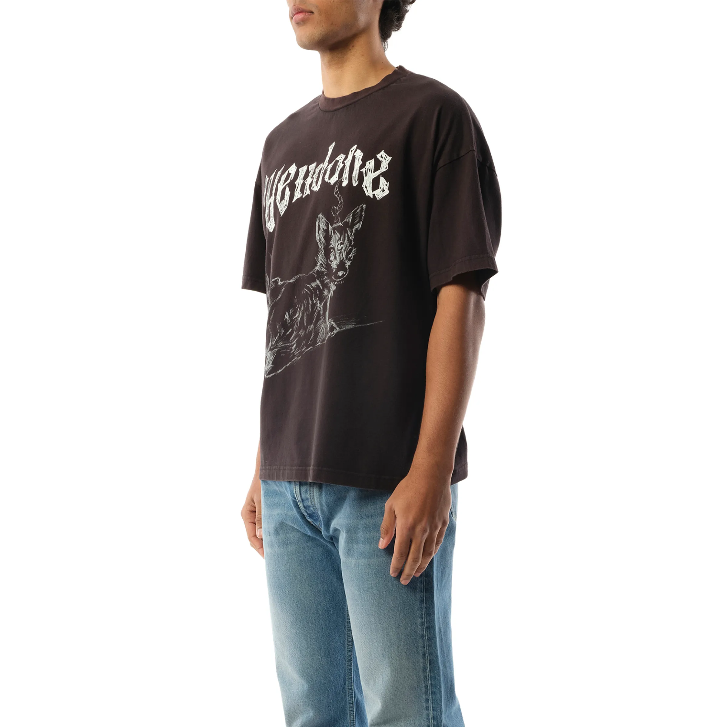 Print Bleached T-Shirt in Black sold by MARAIS product image thumbnail 5