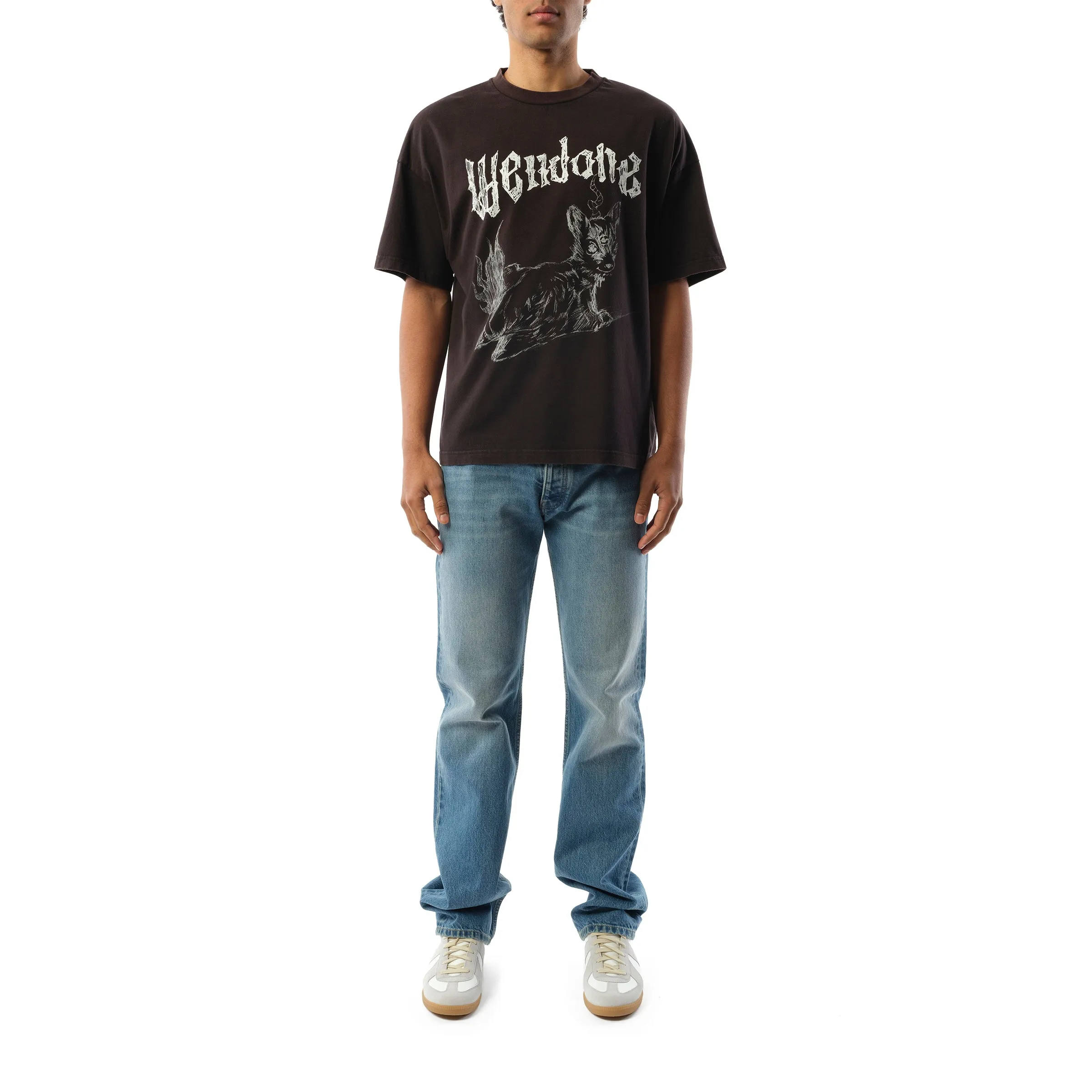 Print Bleached T-Shirt in Black sold by MARAIS product image thumbnail 4