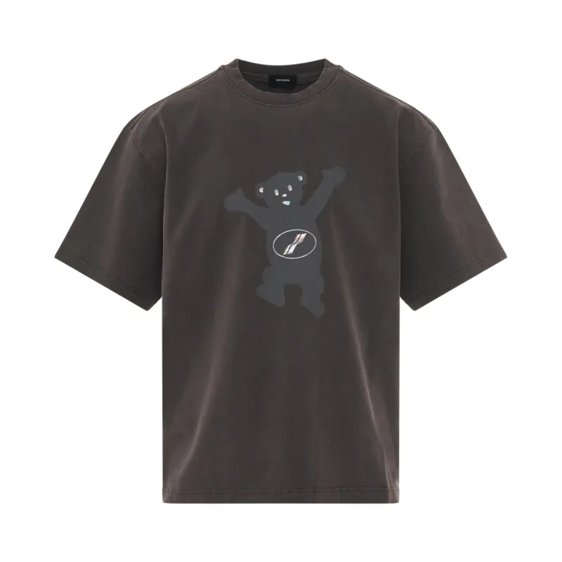 Teddy Logo T-Shirt in Charcoal sold by MARAIS