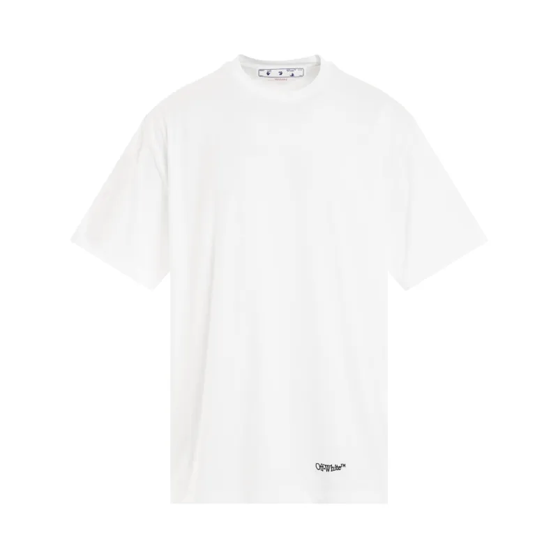 Scribble Diagonal Oversized T-Shirt in White/Black sold by MARAIS