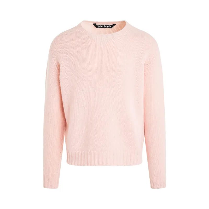 Curved Logo Sweatshirt in Pink/White sold by MARAIS