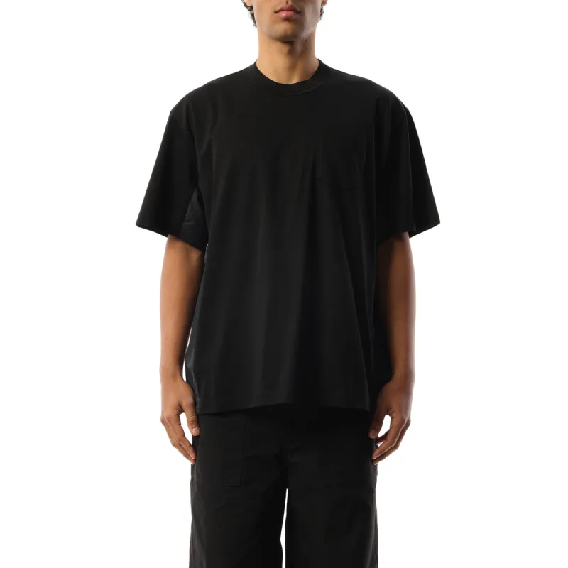 Cotton x Nylon T-Shirt in Black sold by MARAIS