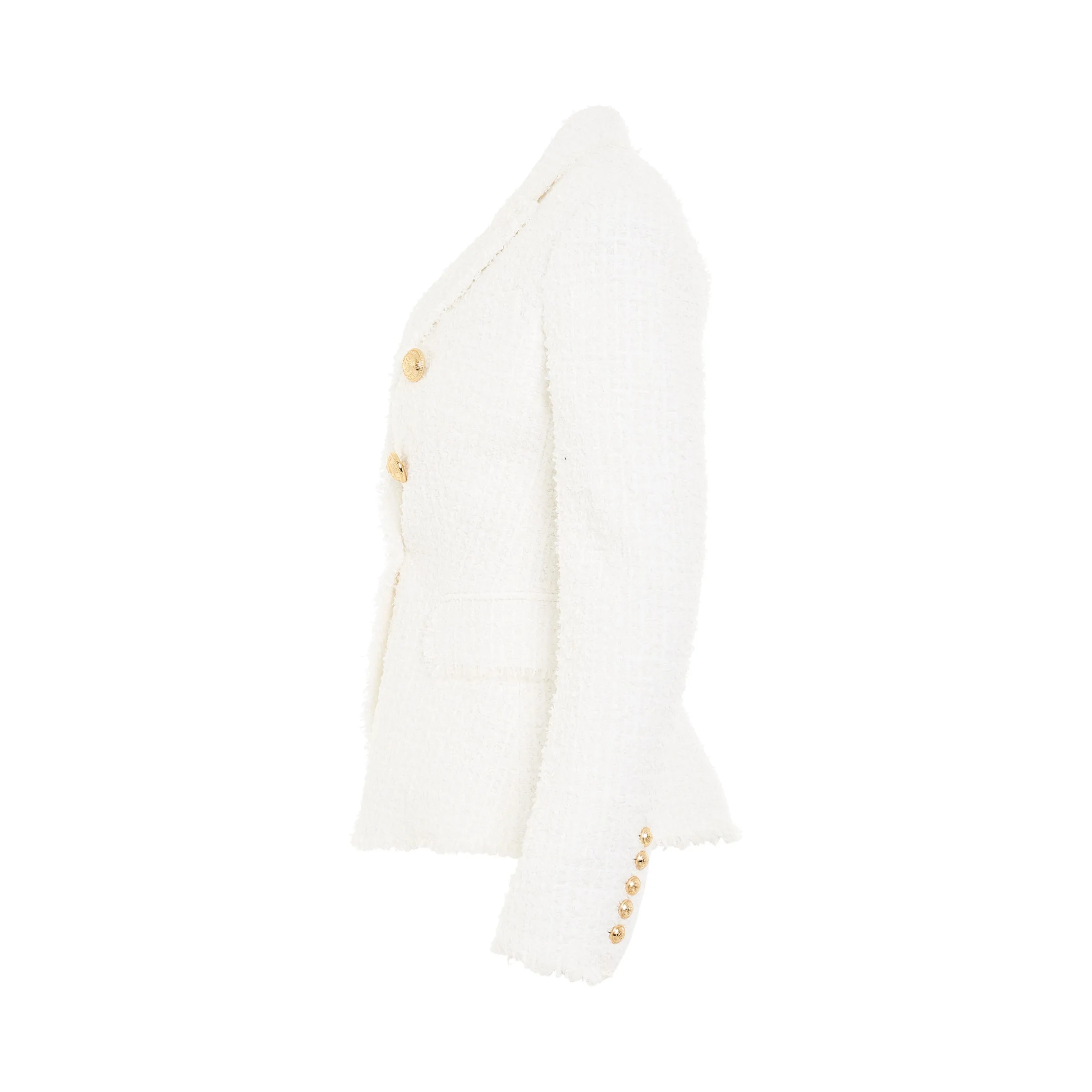 6 Buttons Double Breasted Tweed Jacket in White sold by MARAIS product image thumbnail 3