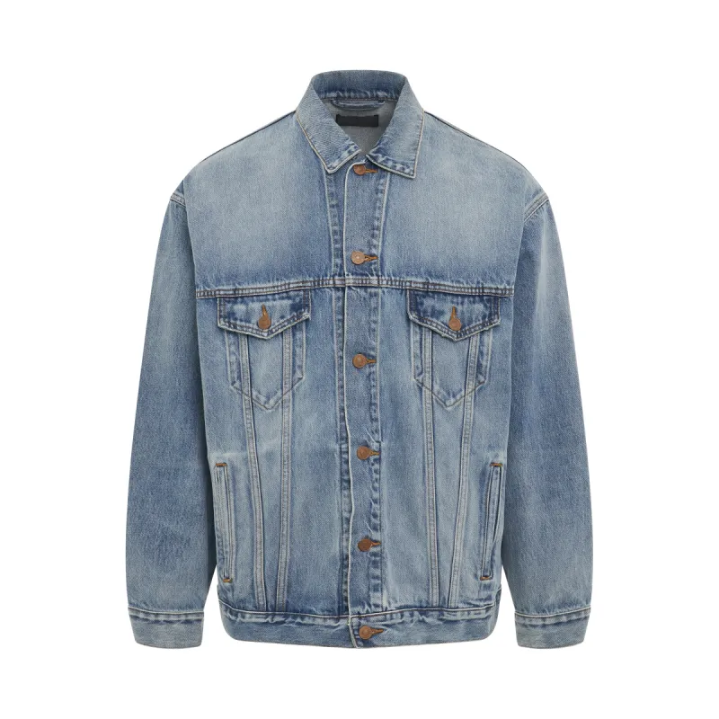 Oversized Denim Jacket in Eco Blue sold by MARAIS