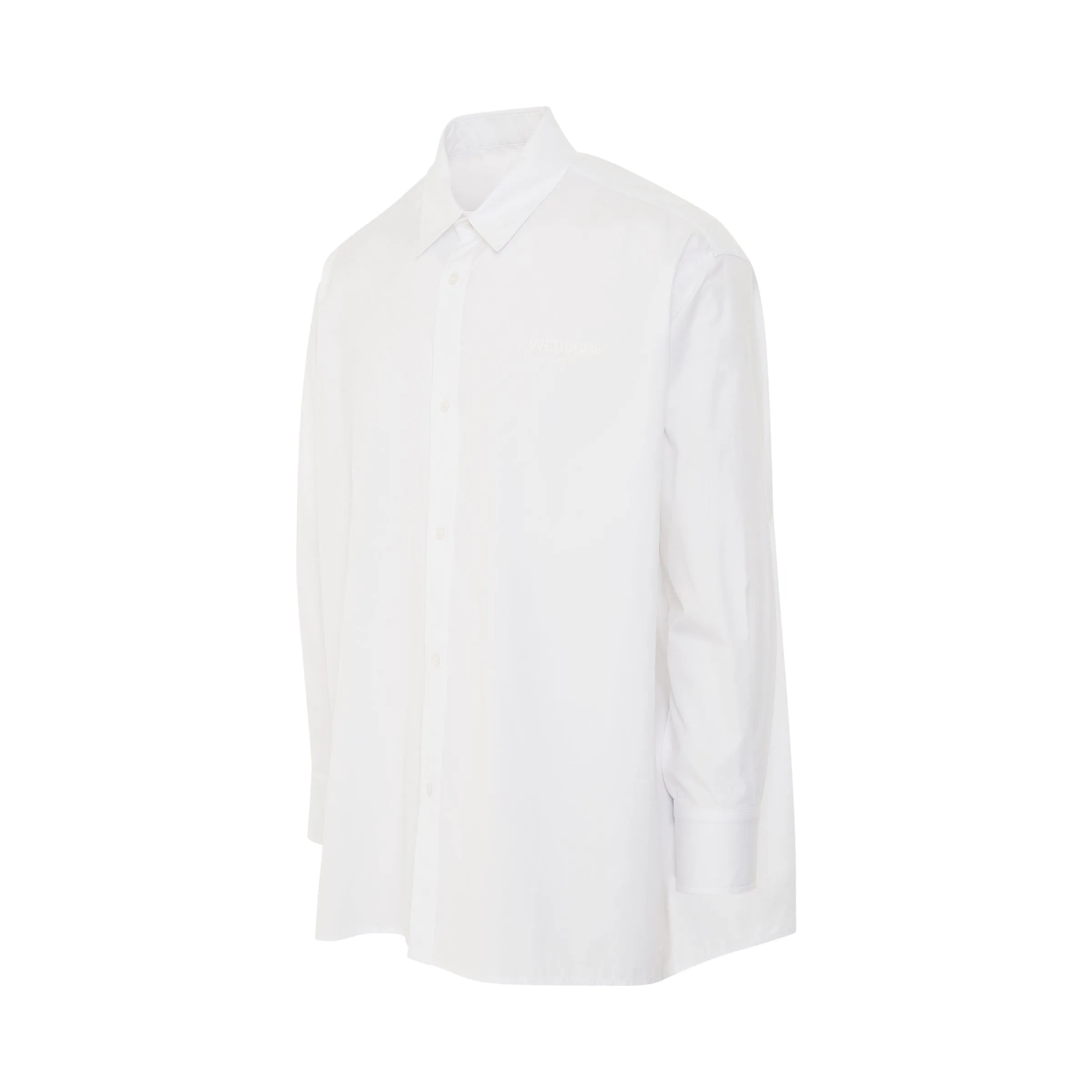 1506 Logo Print Cotton Shirt in White sold by MARAIS product image thumbnail 2