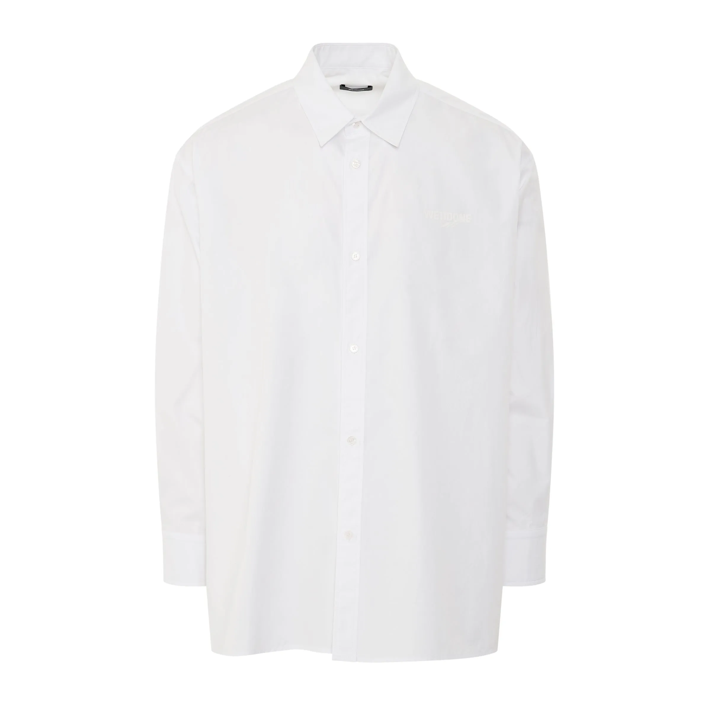1506 Logo Print Cotton Shirt in White sold by MARAIS