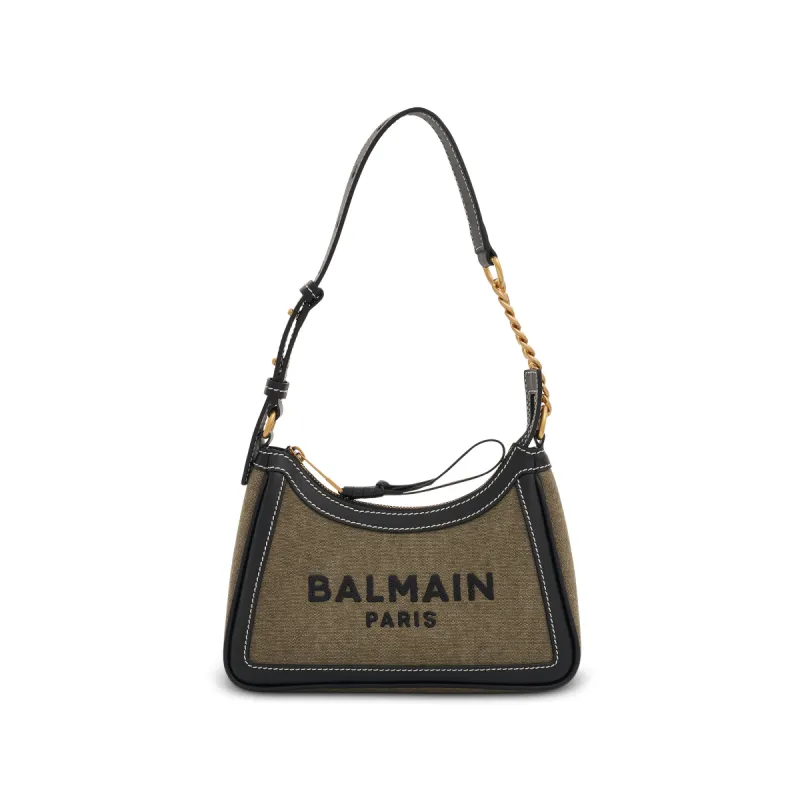 B-Army Canvas & Logo Shoulder Bag in Khaki/Black sold by MARAIS