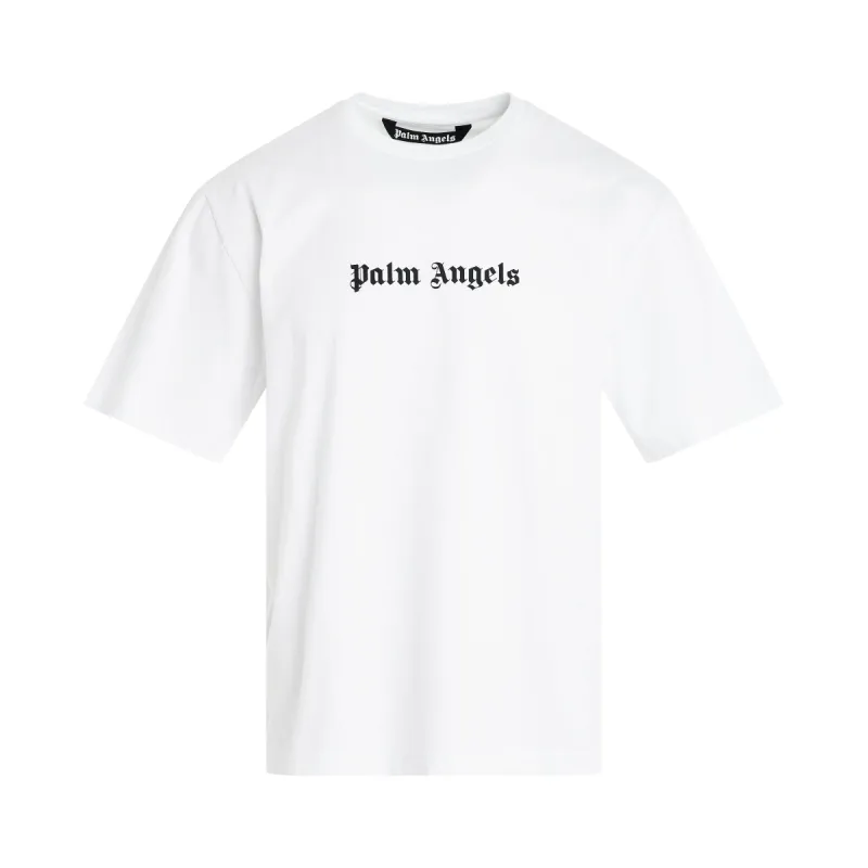 Logo Slim T-Shirt in White Black sold by MARAIS