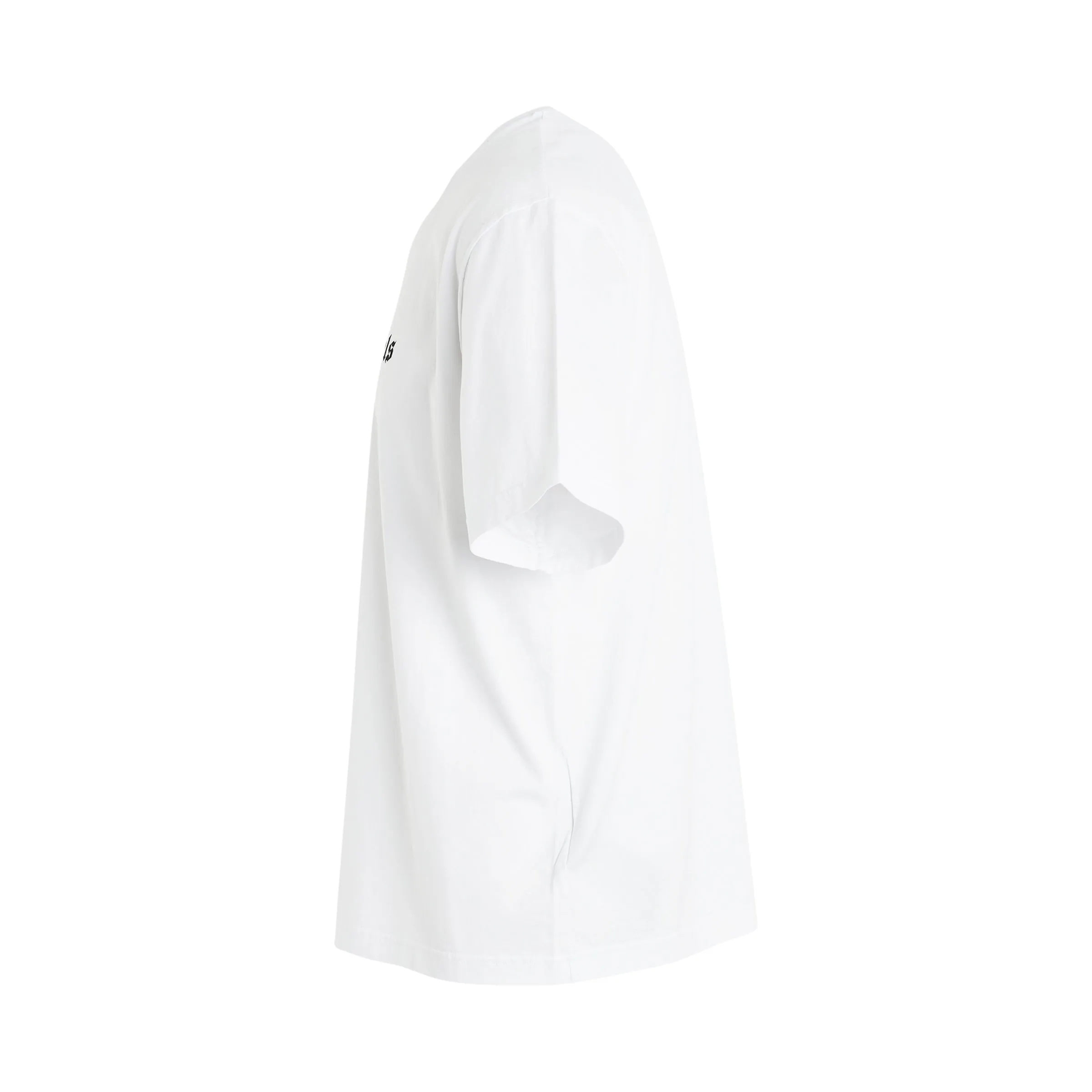 Logo Slim T-Shirt in White Black sold by MARAIS product image thumbnail 3