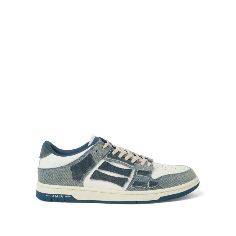 Vintage Denim Skeleton Low Sneaker in Slate Blue sold by MARAIS