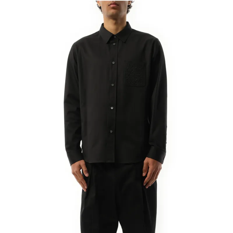 Anagram Pocket Shirt in Black sold by MARAIS