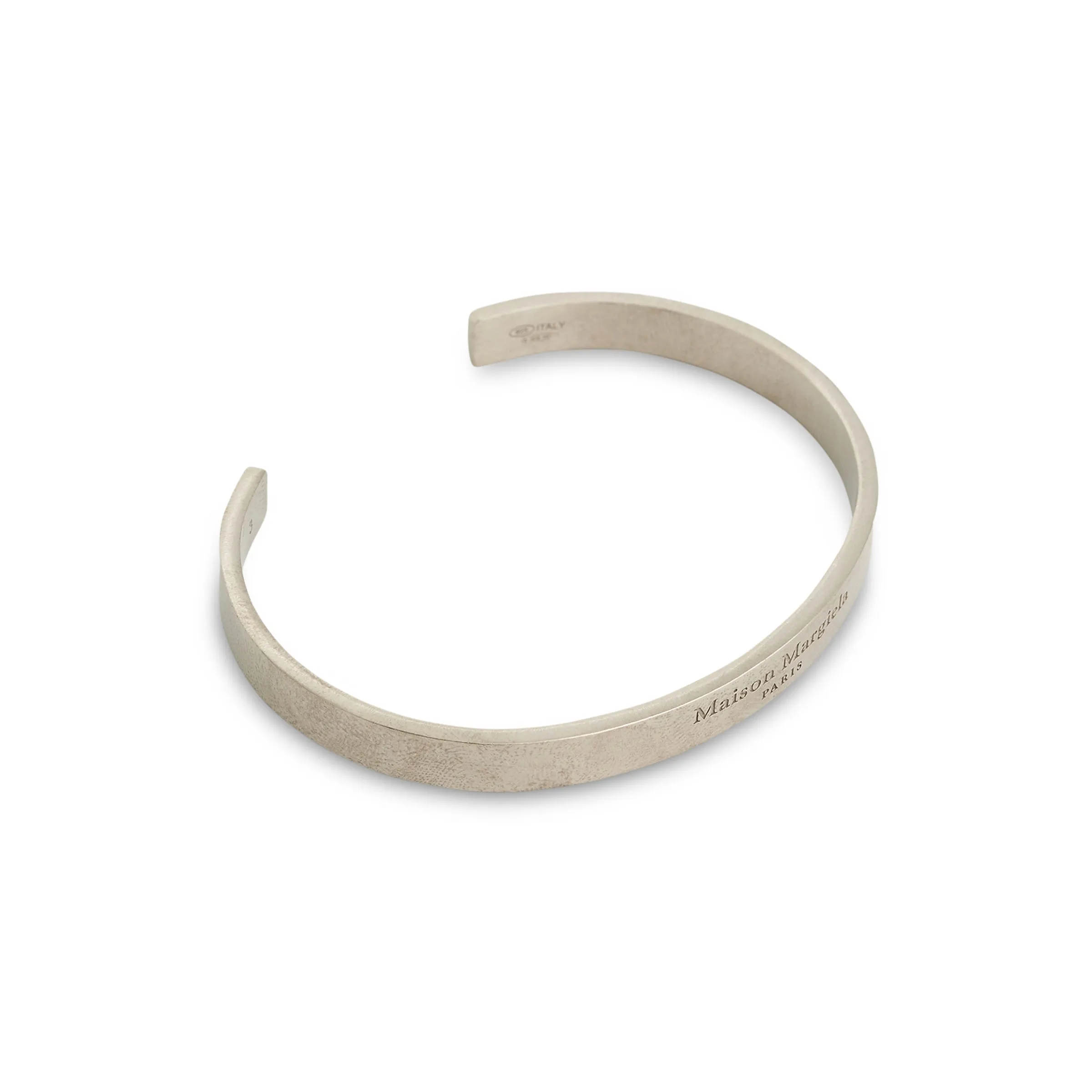 Medium Margiela Logo Cuff Bracelet in Silver sold by MARAIS product image thumbnail 2