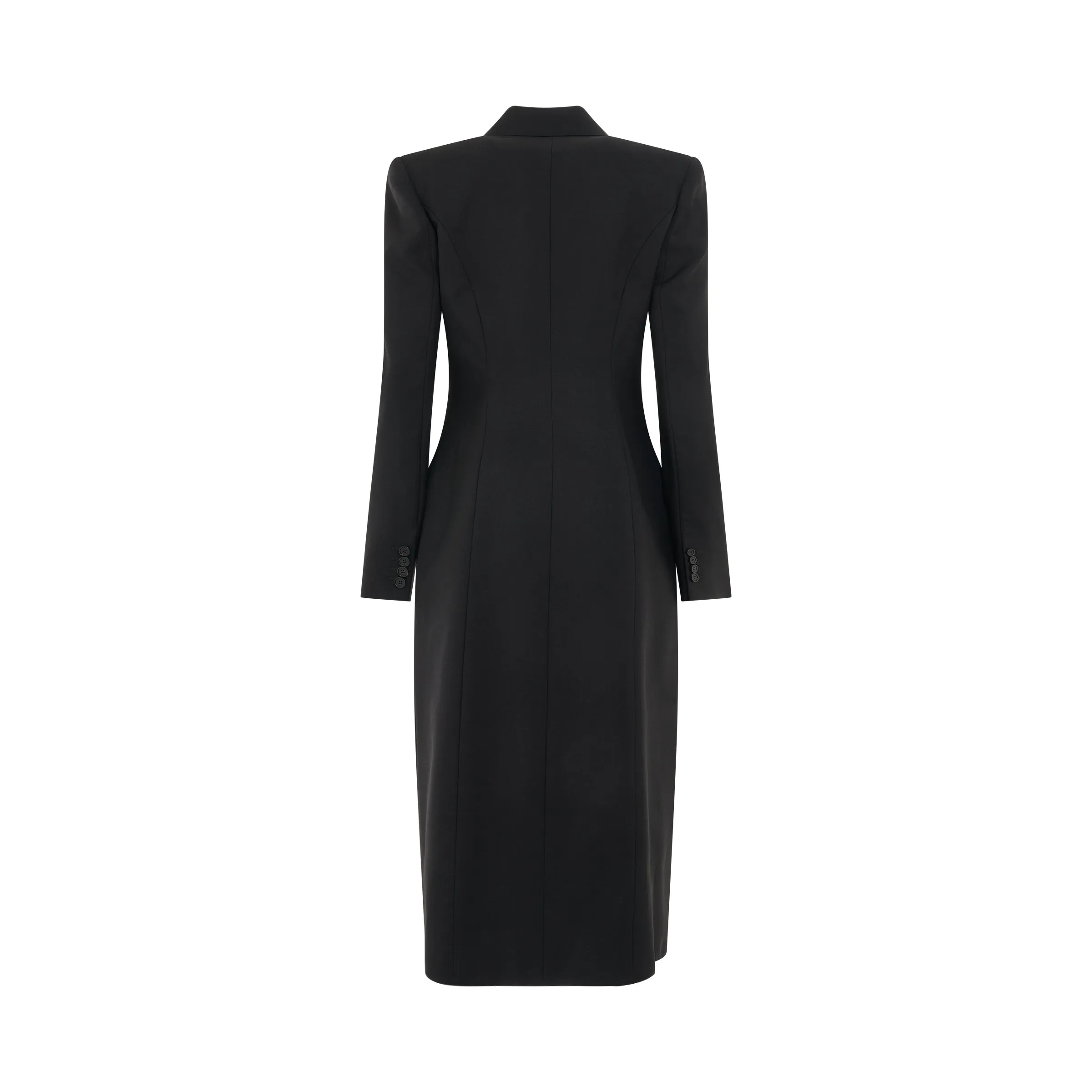 Double Breasted Slit Detail Coat in Black sold by MARAIS product image thumbnail 4