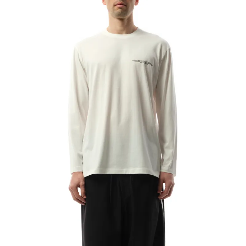 Logo Long Sleeve T-Shirt in White sold by MARAIS