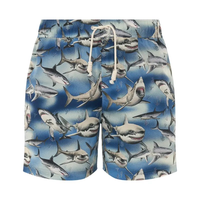 Sharks Swimshorts in Blue/Black sold by MARAIS