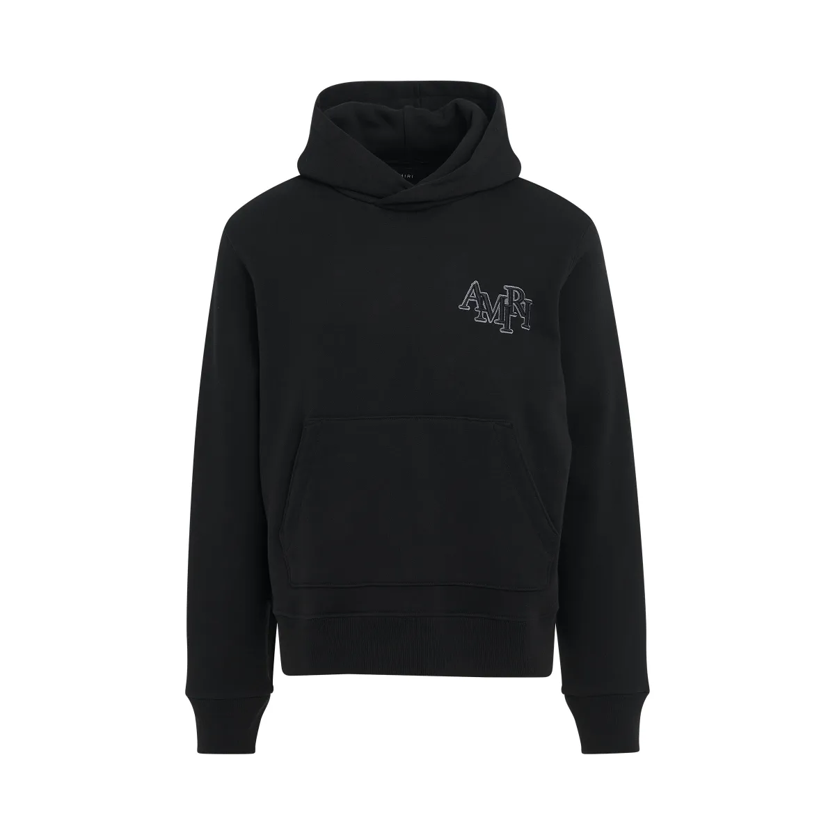 パーカー・フーディ AMIRI FW25 AMIRI STAGGERED HOODIE (AMJYHD1094 BLACK) AMIRI STAGGERED LOGO HOODIE - Black | AMIRI