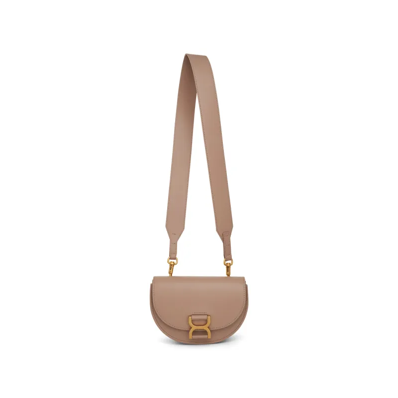 Mini Marcie Leather Shoulder Bag in Nomad Beige sold by MARAIS