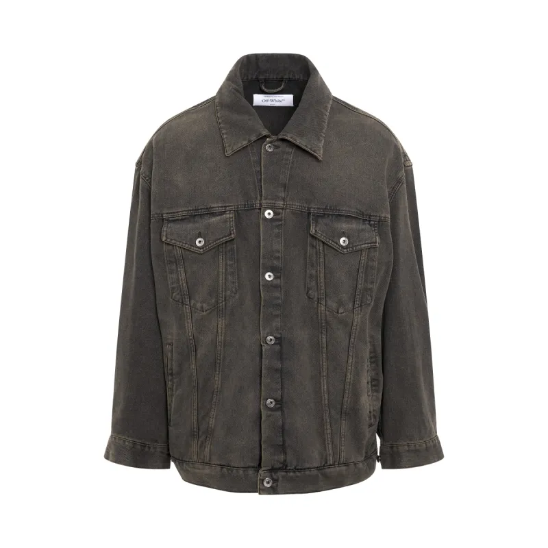 Wheel Oversize Denim Jacket in Black sold by MARAIS